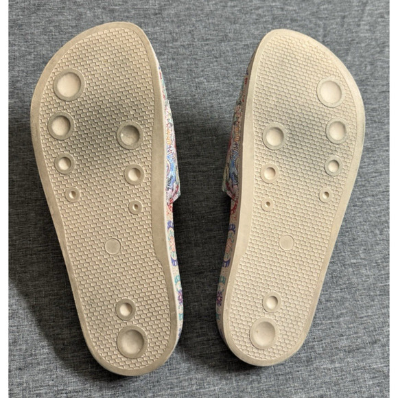 Johnny Was Size 10M Pearce Wave Pool Slide Sandals Colorful Pink Floral Pattern - Picture 5 of 7